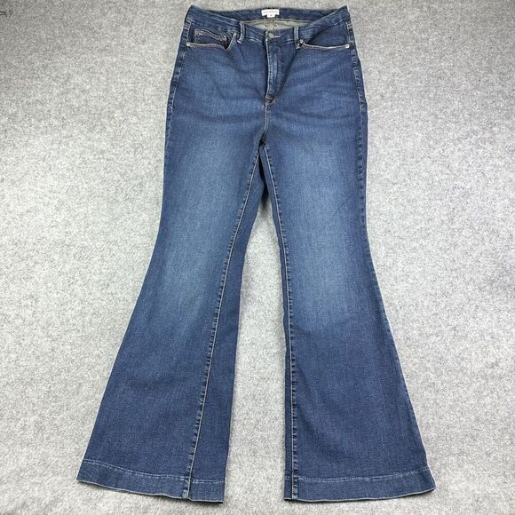 Good American Denim - Good American Good Legs Flare Jeans Womens 15 Blue Dark Wash Boot Western Boho*